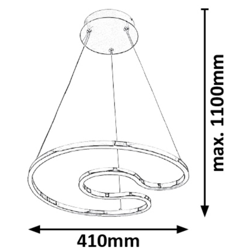 Rabalux - LED lysekrone i en snor LED/30W/230V