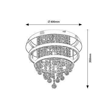 Rabalux - Lysekrone i krystal LED/32W/230V + 3xE14/40W