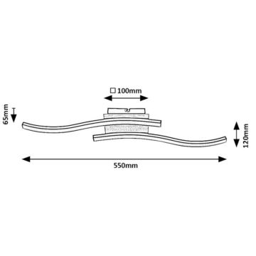 Rabalux - LED loftlampe 2xLED/12W/230V