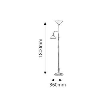 Rabalux 2708 - Gulvlampe MARIAN 2xE27/60W/230V