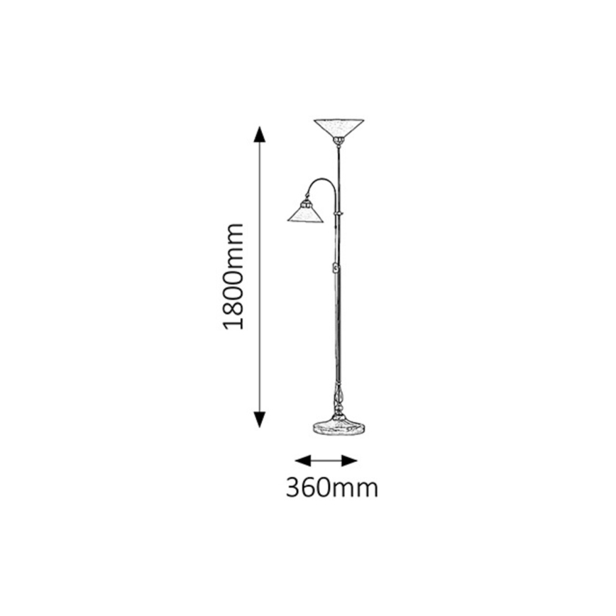 Rabalux 2708 - Gulvlampe MARIAN 2xE27/60W/230V