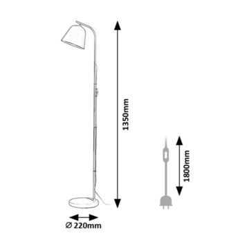 Rabalux - Gulvlampe 1xE27/25W/230V