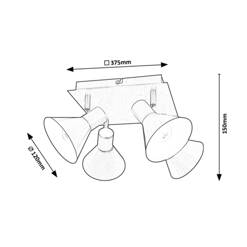 Rabalux - Spotlampe 4xE14/40W/230V