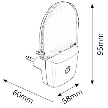 Rabalux - LED-stikkontakt lampe1xLED/0,5W/230V