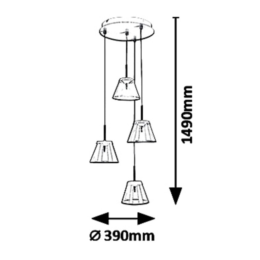 Rabalux - LED pendel AVIANA 4xLED/6W/230V