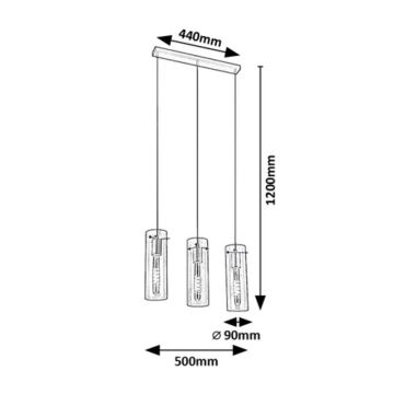 Rabalux - Pendel 3xE27/40W/230V