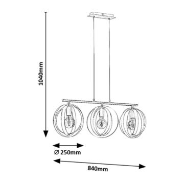 Rabalux - Pendel 3xE27/40W/230V