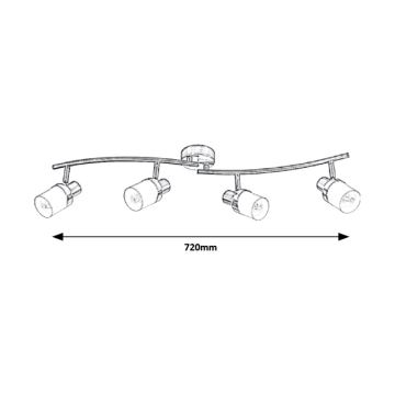 Rabalux - loft spotlys 4xE14/40W/230V