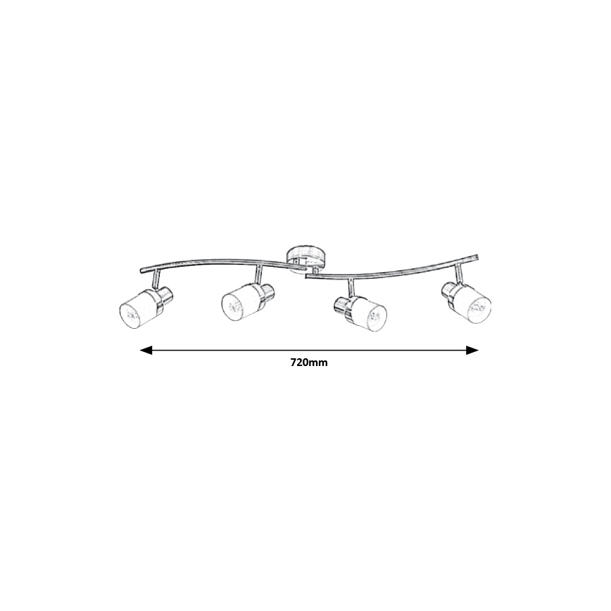 Rabalux - loft spotlys 4xE14/40W/230V