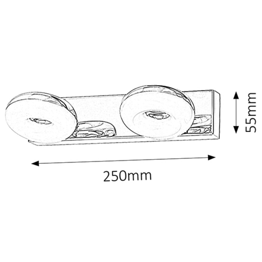 Rabalux - LED badeværelsesbelysning 2xLED/5W/230V IP44