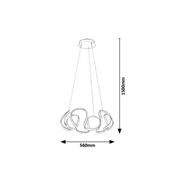 Rabalux - LED lysekrone i en snor LED/38W/230V