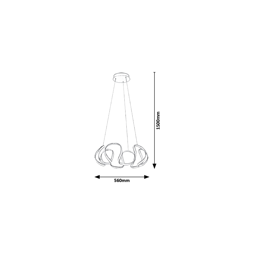 Rabalux - LED lysekrone i en snor LED/38W/230V