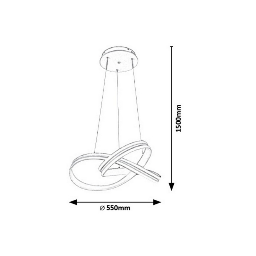 Rabalux - LED lysekrone i en snor LED/60W/230V