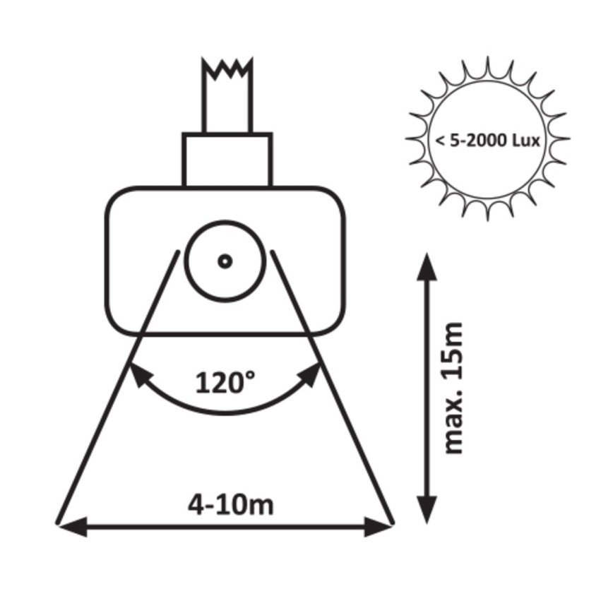 Rabalux - LED projektør med sensor LED/10W/230V 4000K IP44 sort