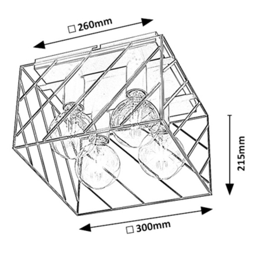 Rabalux - Loftlampe 4xE27/25W/230V