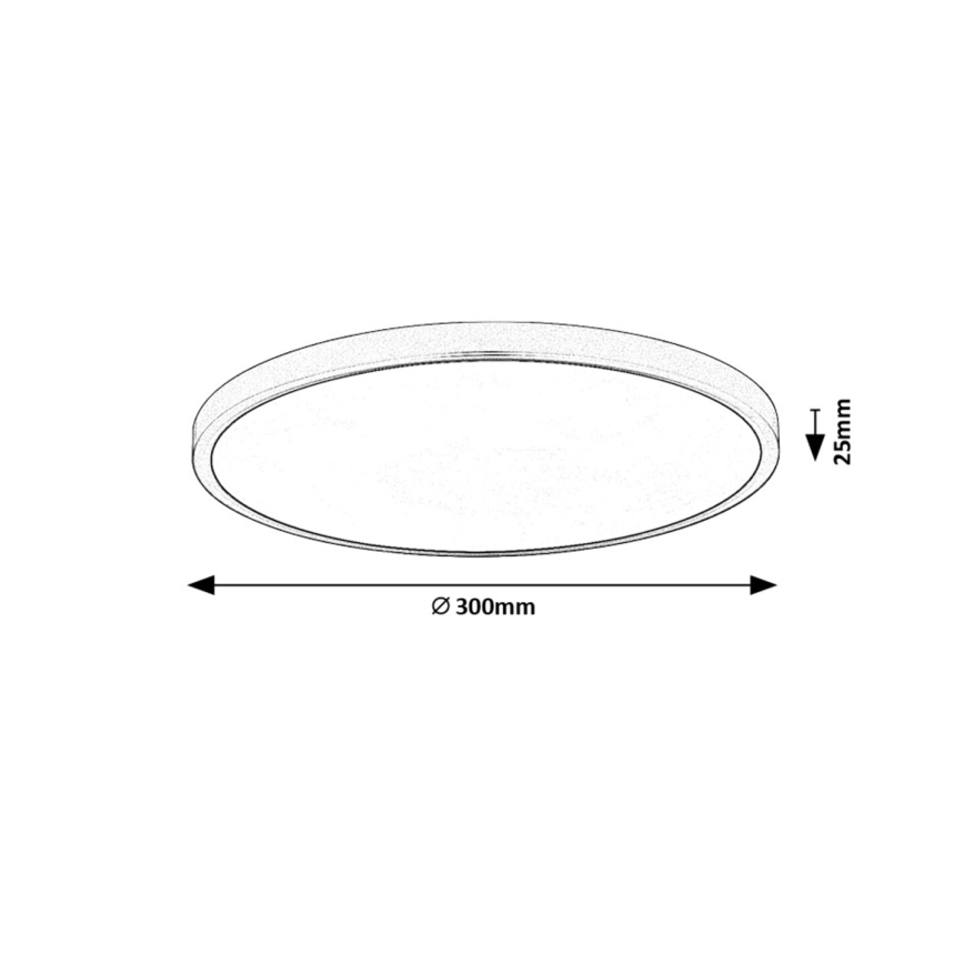 Rabalux - LED loftlampe LED/24W/230V 4000K diameter 30 cm sort