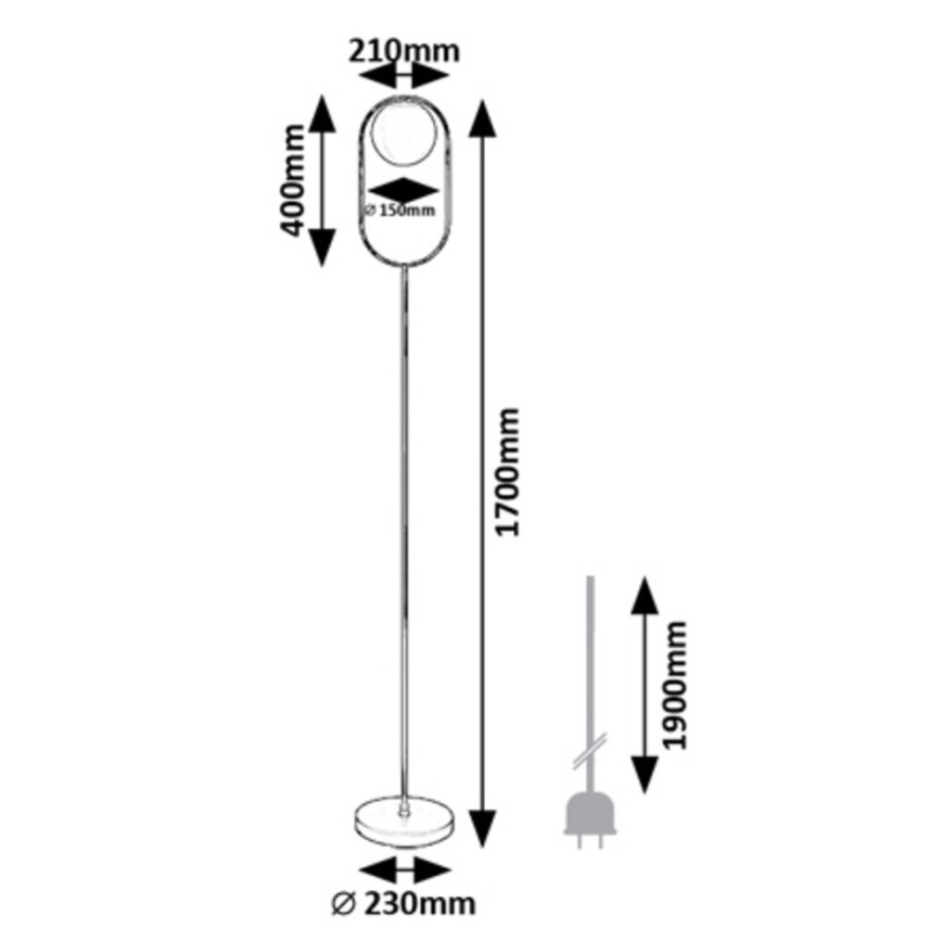 Rabalux - Gulvlampe 1xE27/20W/230V