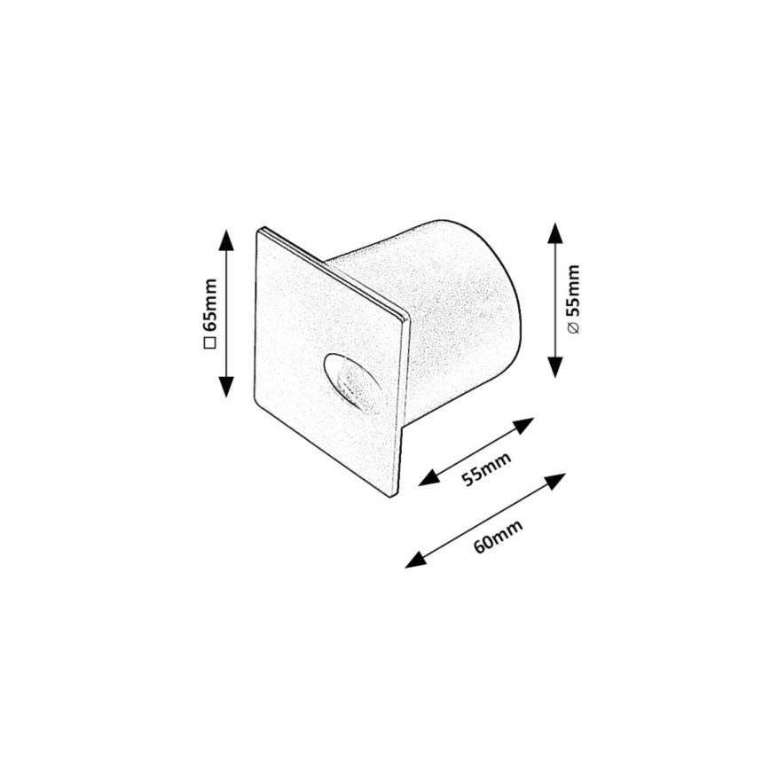 Rabalux - Udendørs LED trappelampe LED/3W/230V IP54 3000K sort