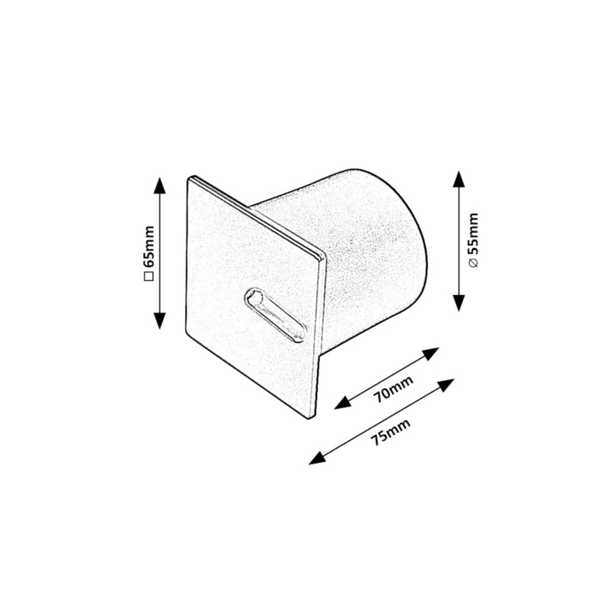 Rabalux - LED trappelampe LED/3W/230V 3000K sort