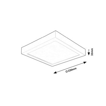 Rabalux - LED loftlampe LED/24W/230V 4000K 22x22 cm hvid