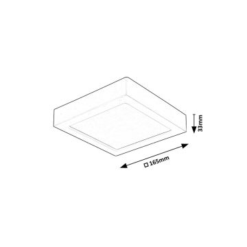 Rabalux - LED loftlampe LED/15W/230V 4000K 16x16 cm sort