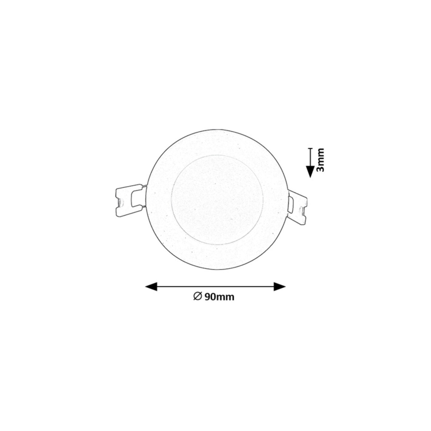 Rabalux - LED indbygningslampe LED/3W/230V 3000K diameter 9 cm hvid