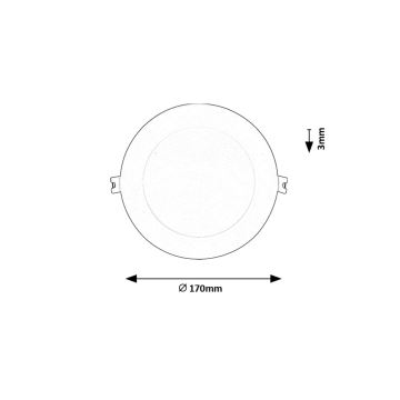 Rabalux - LED indbygningslampe LED/12W/230V 3000K diameter 17 cm hvid