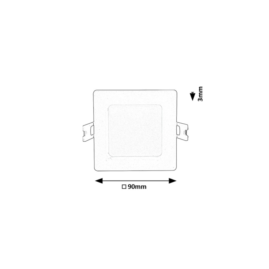 Rabalux - LED indbygningslampe LED/3W/230V 3000K 9x9 cm hvid