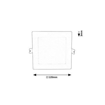 Rabalux - LED indbygningslampe LED/6W/230V 3000K 12x12 cm hvid