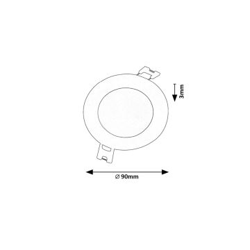 Rabalux - LED indbygningslampe LED/3W/230V diameter 9 cm sort