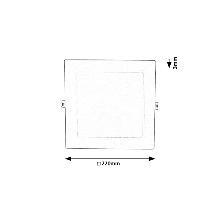 Rabalux - LED indbygningslampe LED/18W/230V 22x22 cm hvid