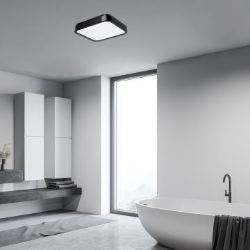 Rabalux - LED loftlampe til badeværelse LED/48W/230V IP44 4000K 42x42 cm sort