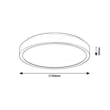 Rabalux - LED loftlampe til badeværelse LED/36W/230V IP44 4000K diameter 35 cm hvid