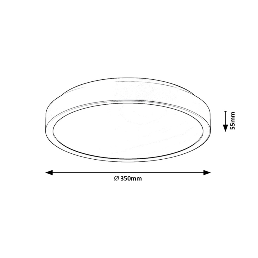 Rabalux - LED loftlampe til badeværelse LED/36W/230V IP44 4000K diameter 35 cm hvid