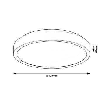 Rabalux - LED loftlampe til badeværelse LED/48W/230V IP44 4000K diameter 42 cm hvid