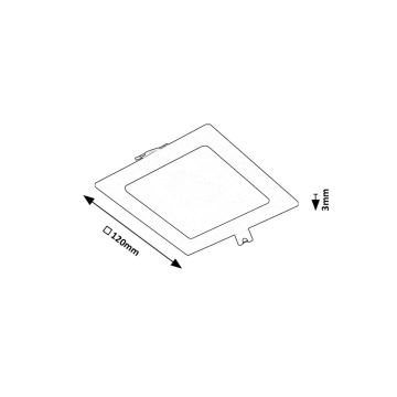 Rabalux - LED indbygningslampe LED/6W/230V 12x12 cm sort