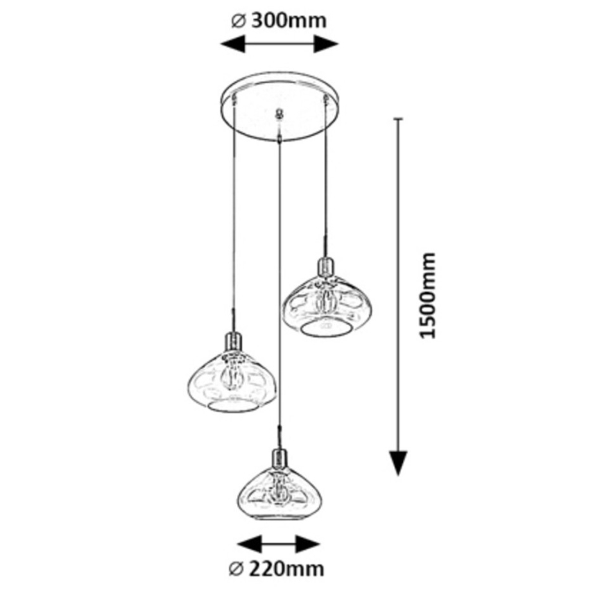 Rabalux - Pendel 3xE27/40W/230V