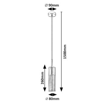 Rabalux - Pendel 1xGU10/50W/230V transparent/krom