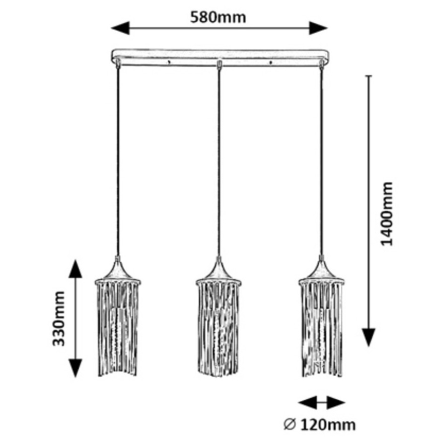 Rabalux - Pendel 3xE27/40W/230V
