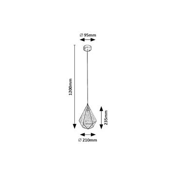 Rabalux - Pendel 1xE14/40W/230V blå/guldfarvet