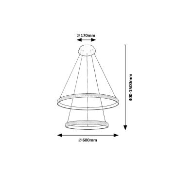 Rabalux - LED pendel LED/60W/230V 3000K