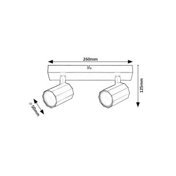 Rabalux - Spotlampe 2xGU10/5W/230V