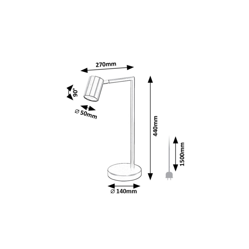 Rabalux - Bordlampe 1xGU10/5W/230V sort