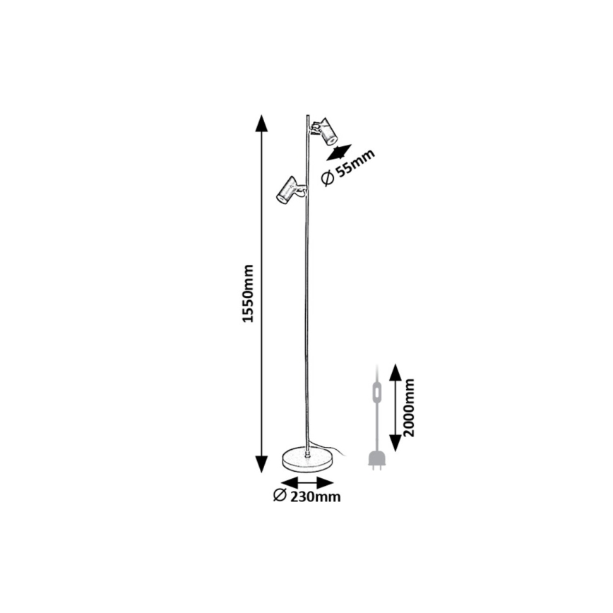 Rabalux - Gulvlampe 2xGU10/10W/230V