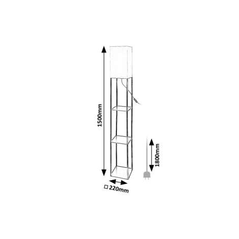 Rabalux - Gulvlampe med shelves 1xE27/40W/230V
