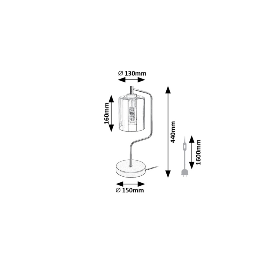 Rabalux - Bordlampe 1xE27/40W/230V