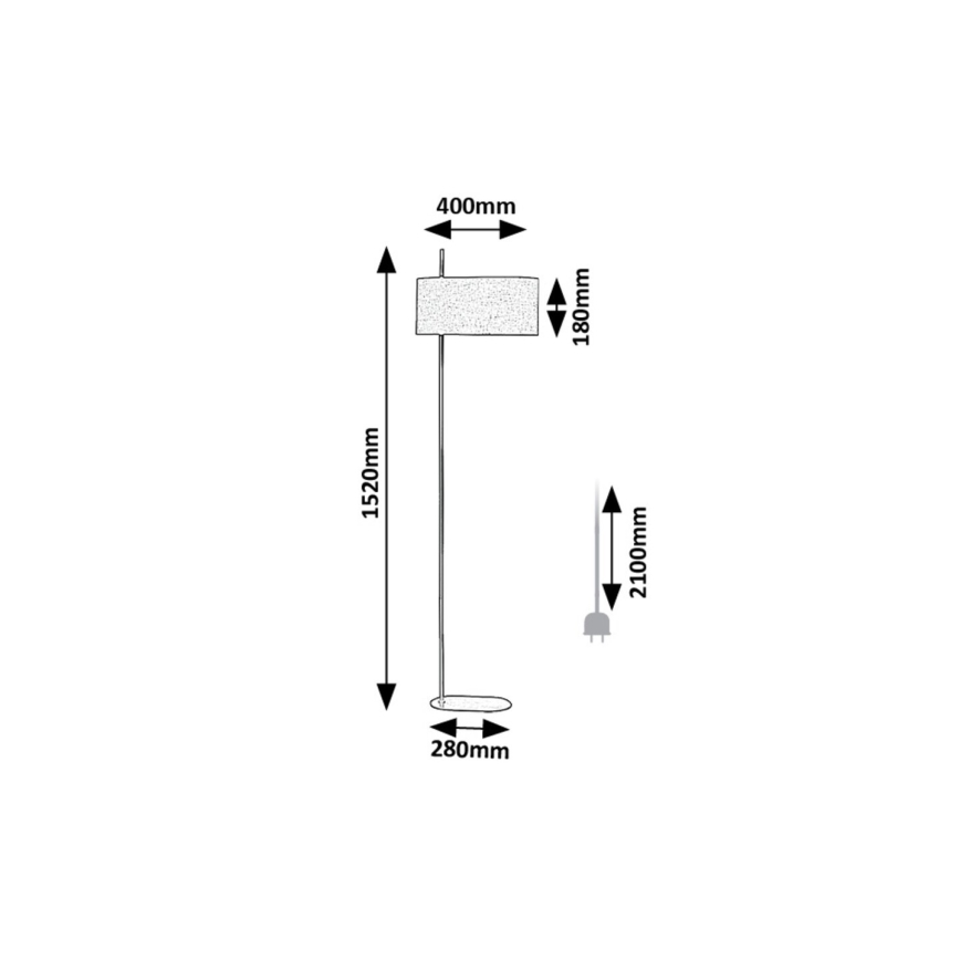 Rabalux - Gulvlampe 1xE27/40W/230V