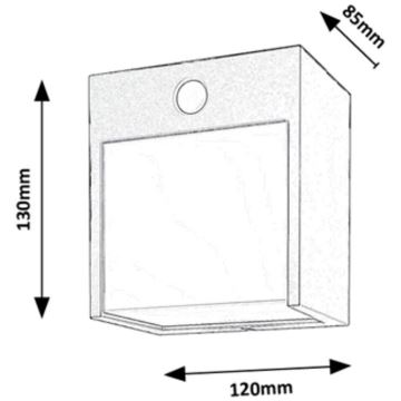 Rabalux - Udendørs LED væglampe med sensor LED/12W/230V sort IP54