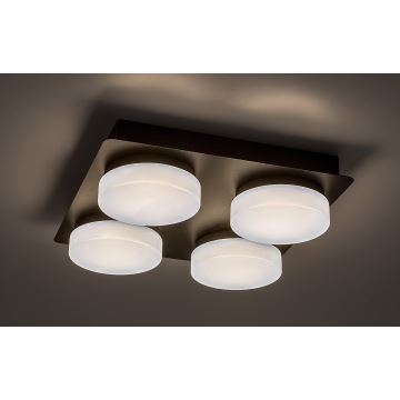 Rabalux - LED loftlampe til badeværelse 4xLED/5,2W/230V IP44 sort