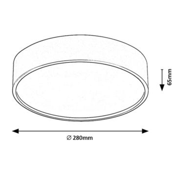 Rabalux - LED loftlampe LED/18W/230V IP44 4000K sølvfarvet diameter 28 cm